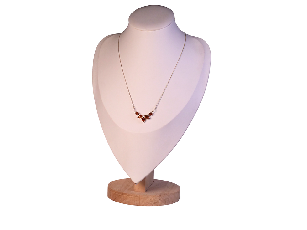 amber necklace, baltic amber necklace, cognac amber, sterling silver amber necklace, amber leaf necklace