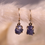 Thumbnail: raw tanzanite earrings, tanzanite raw crystal earrings, rough tanzanite earrings, natural tanzanite, genuine tanzanite, real