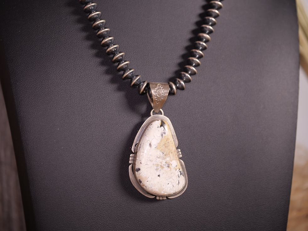Thumbnail: jewelry, white buffalo statement jewelry, buffalo stone pendant handmade, native american