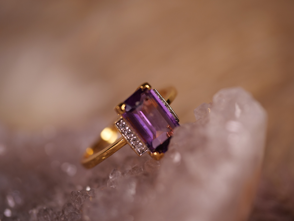 Thumbnail: amethyst for calming energy, elegant amethyst ring, versatile amethyst jewelry, amethyst adjustable design