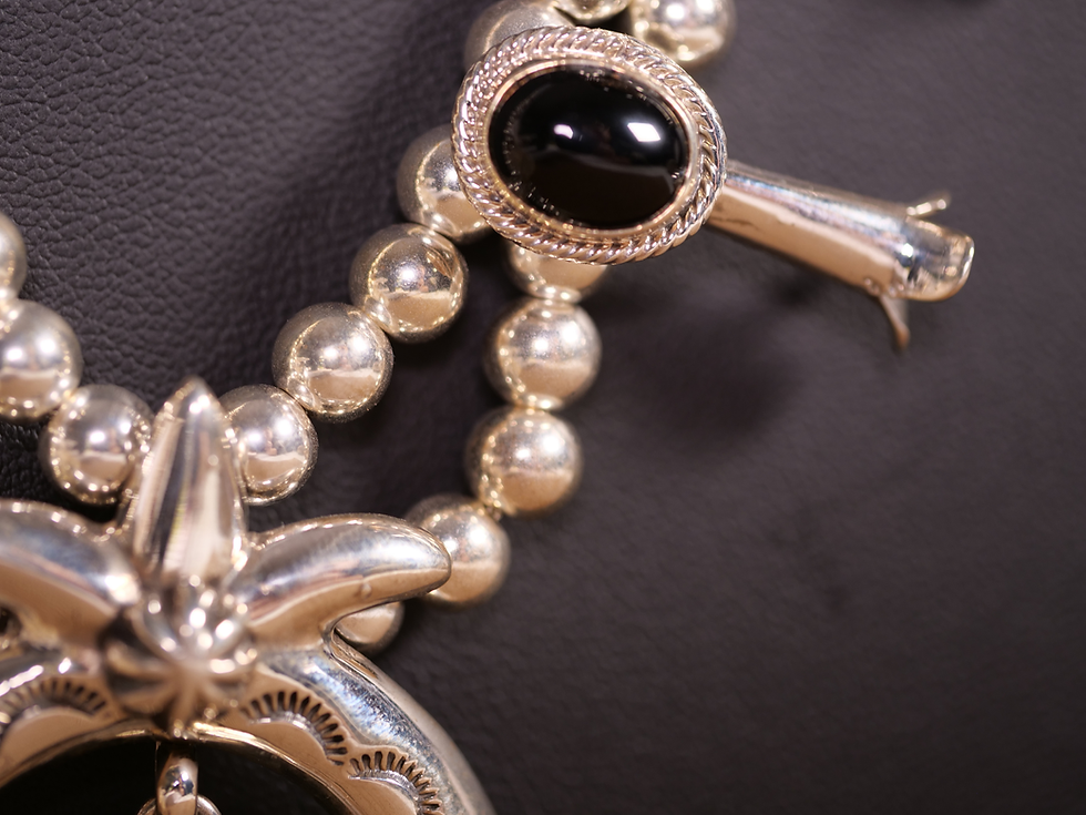 Thumbnail: bold onyx necklace design, navajo jewelry with black onyx, elegant black onyx necklace, luxury onyx