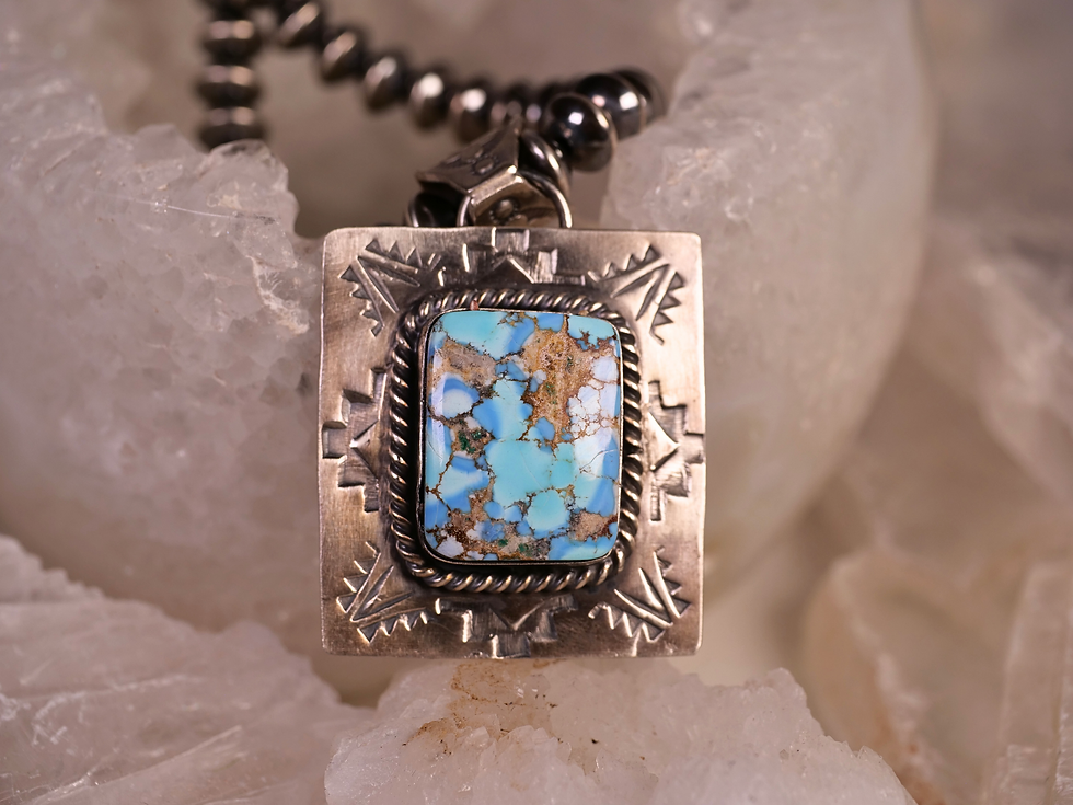 Thumbnail: , boho turquoise, artisan jewelry, handmade pendant, silversmith made, gallery jewelry, boutique jewelry