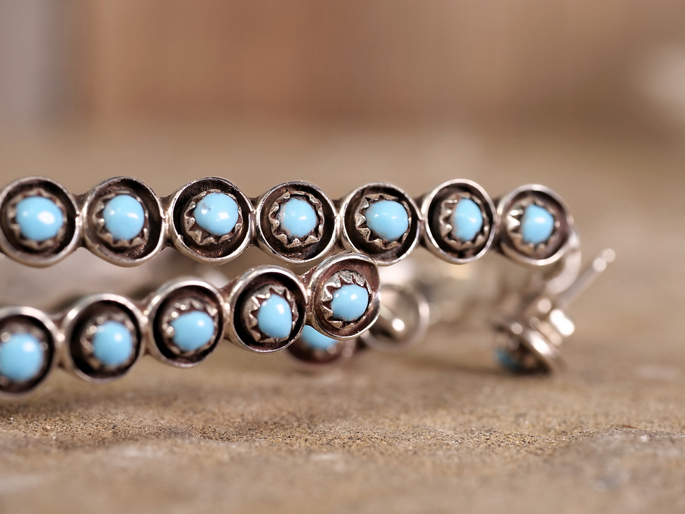 Thumbnail: boho chic, turquoise sparkle, silver craft, bold fashion, healing stones jewelry, statement rectangular earrings,