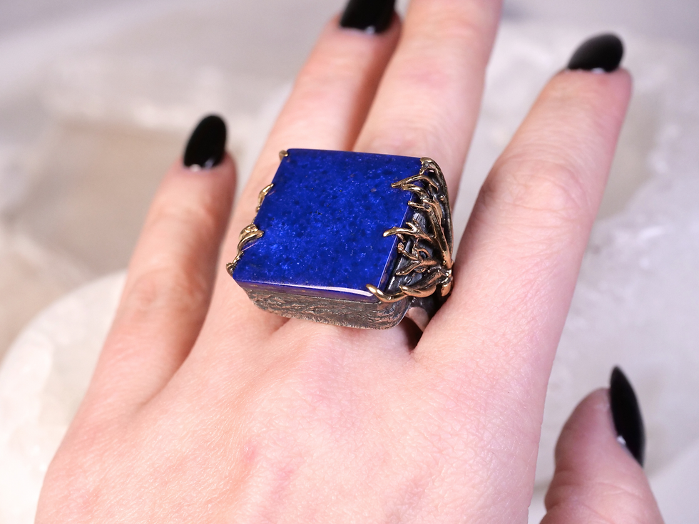 Thumbnail: oxidized 925 sterling silver, oxidized sterling silver, dark silver finish, blackened silver, chunky ring, wide band ring, bo