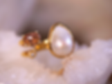 gold pearl ring adjustable pearl ring pearl and citrine ring baroque pearl ring modern gold jewelry minimalist