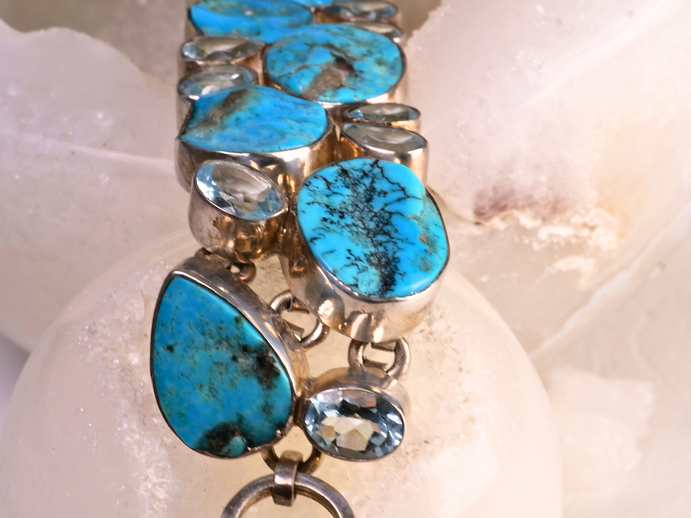 Thumbnail: Turquoise Blue Topaz Bracelet