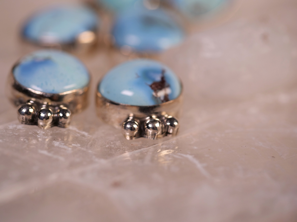 Thumbnail: altyn tyube turquoise, genuine turquoise, natural turquoise, real gemstone earrings, southwest jewelry, western jewelry,