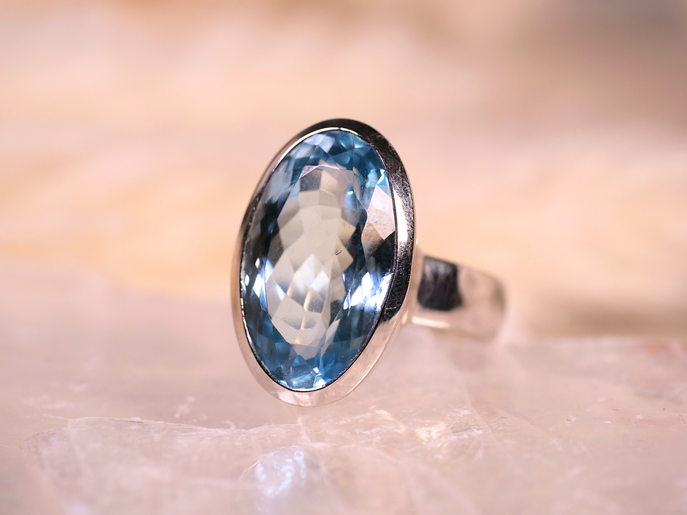 Thumbnail: blue topaz gemstone handmade jewelry, blue topaz gemstone Bozeman shop, blue topaz gemstone