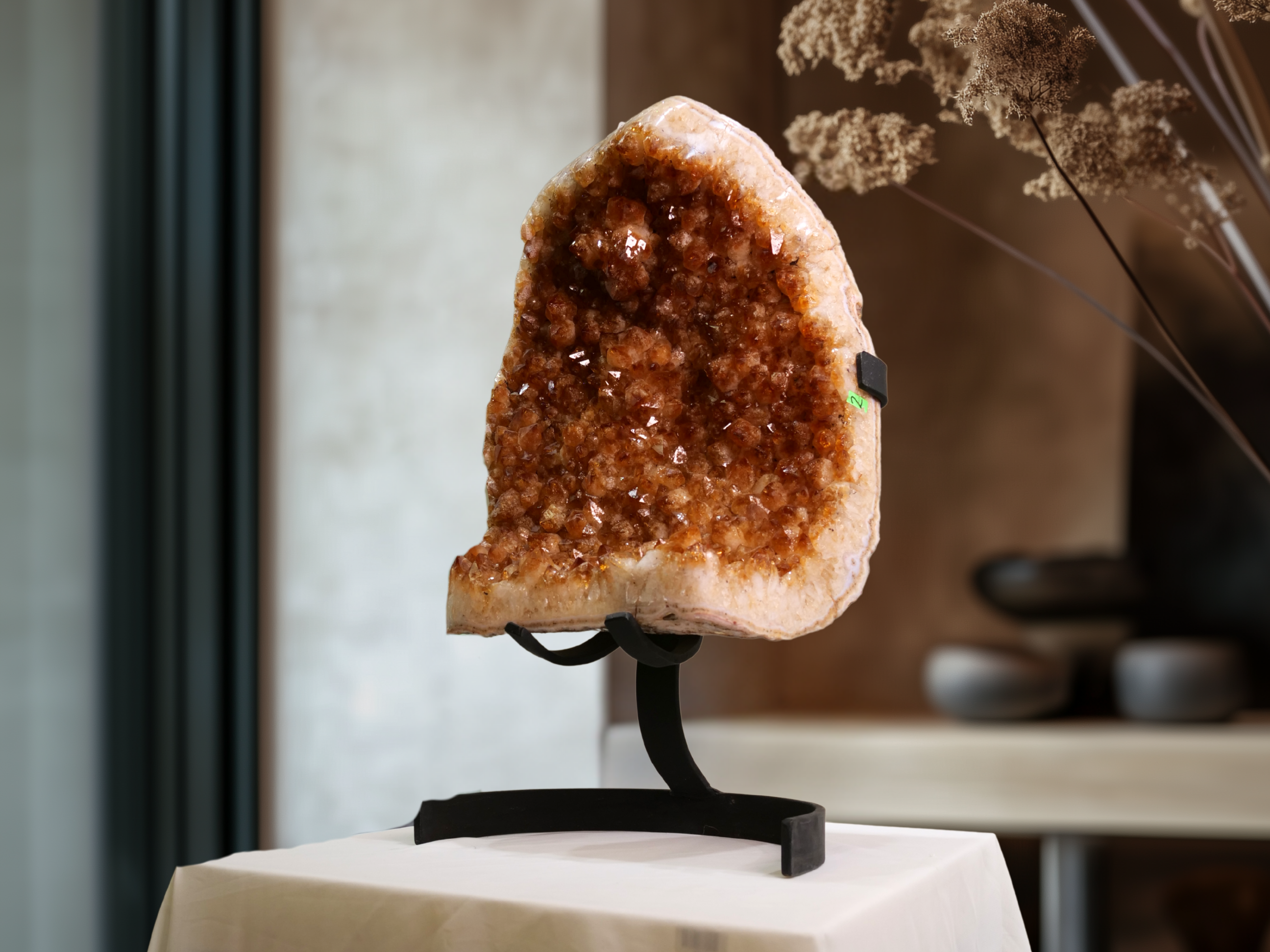 citrine, crystal, golden citrine, orange crystal, prosperity crystal, abundance stone, polished citrine, crystal decor, luxur