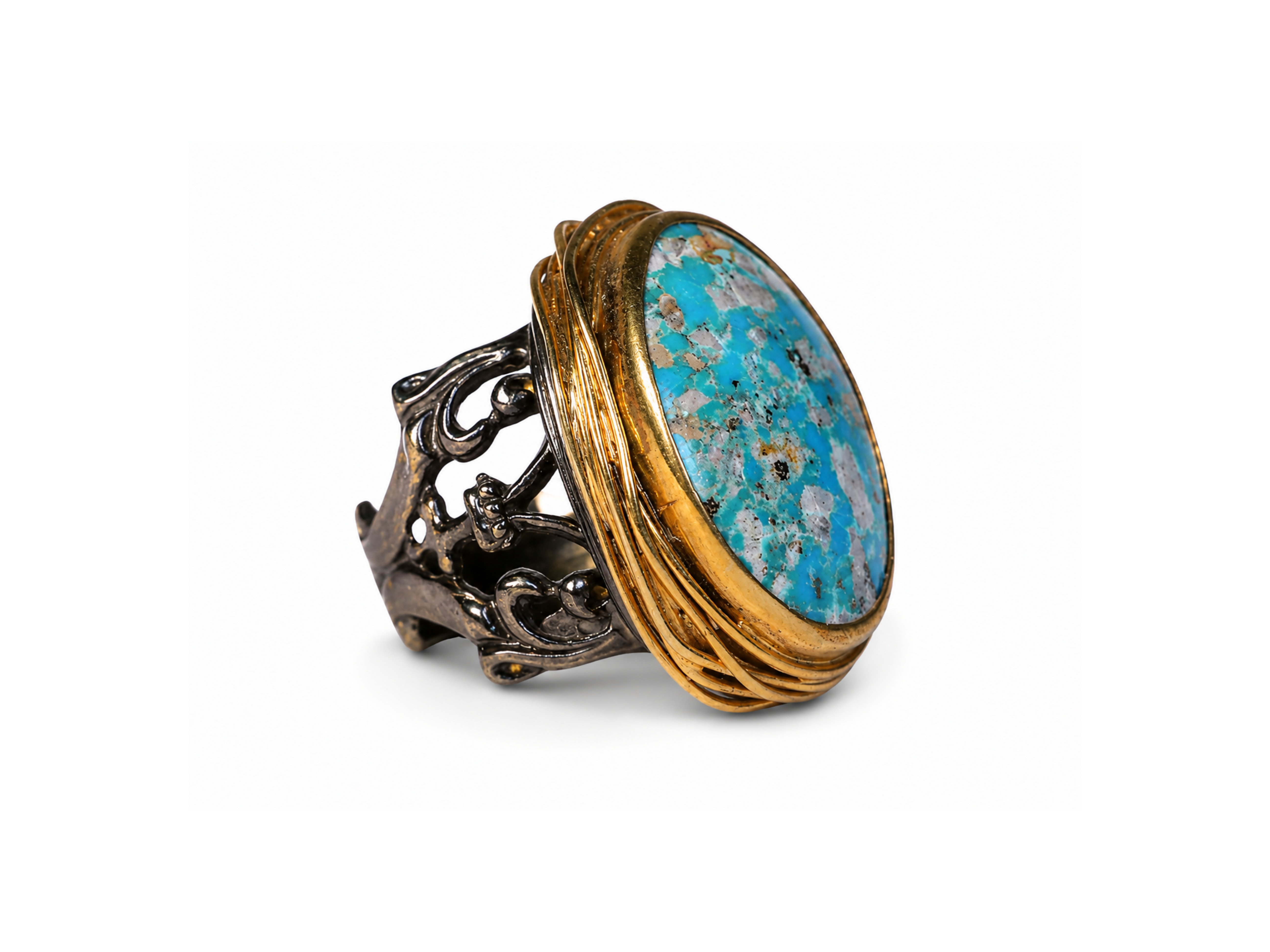 bora turquoise ring, bora jewelry ring, turquoise statement ring, oval turquoise ring, natural turquoise ring, turquoise cabo