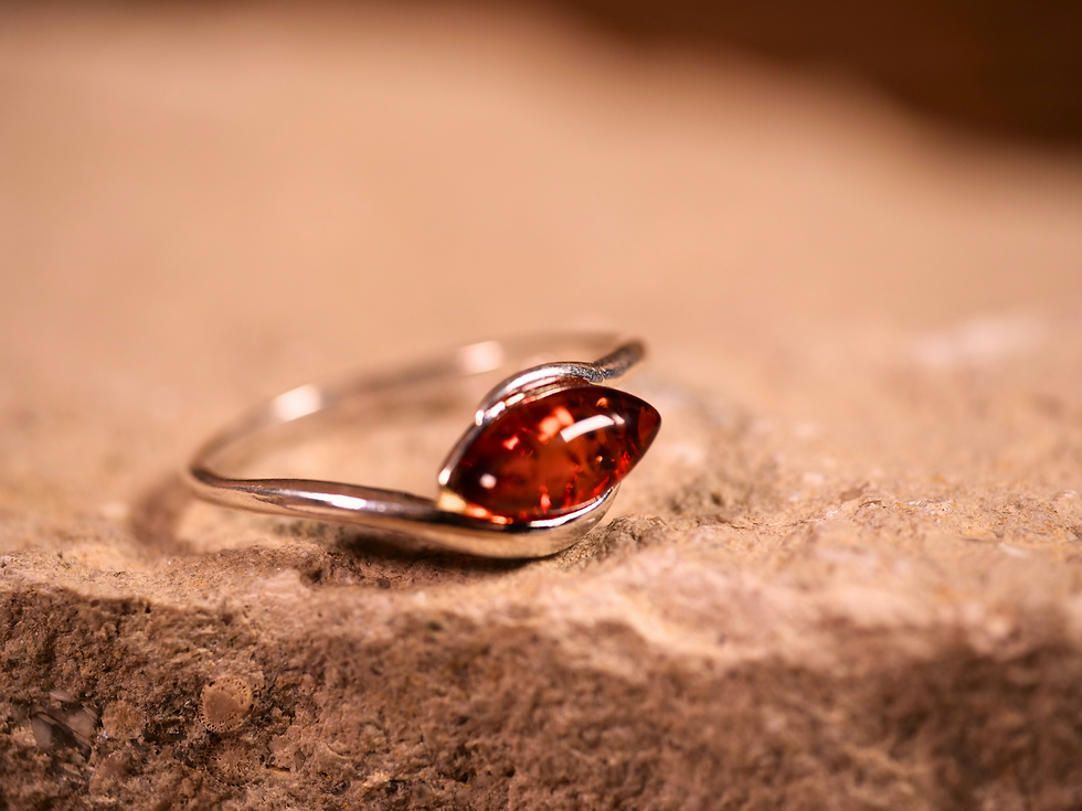 amber flame ring, red amber ring, marquise amber silver ring, sterling silver amber ring, natural amber gemstone jewelry,