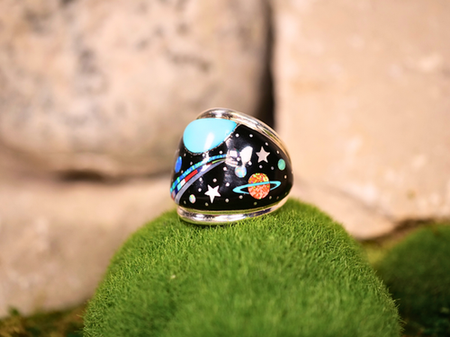 CHIHITRO SONODA 刺繍リング　Planet Ring Cosmic Zuni Ring | Zsa-Zsa's Bozeman