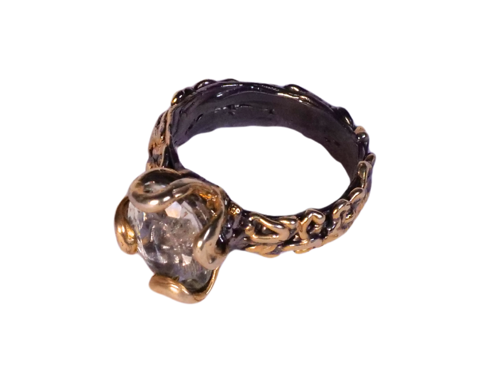 Thumbnail: White Topaz Claw Ring