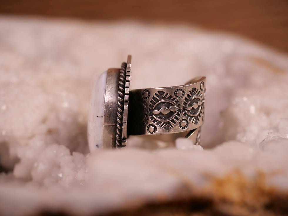 Thumbnail: Native American inspired ring, elegant oval silver ring, everyday boho ring, western