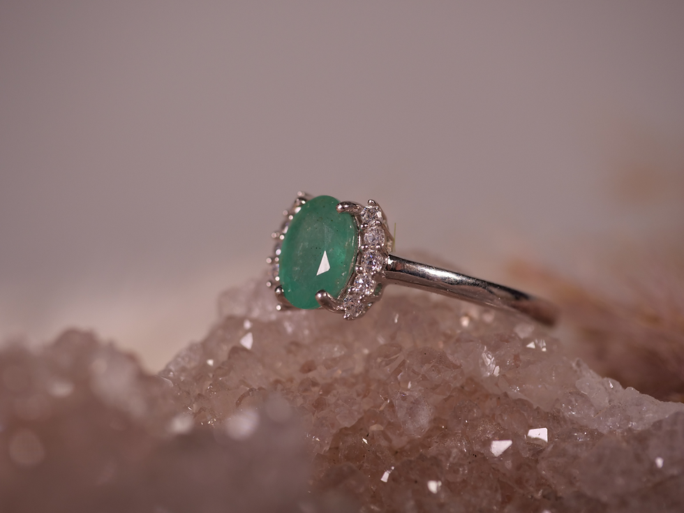 Thumbnail: stones. Set in a timeless silver band and sized at 7.5, this piece exudes elegance and sophistication, making it the perfect
