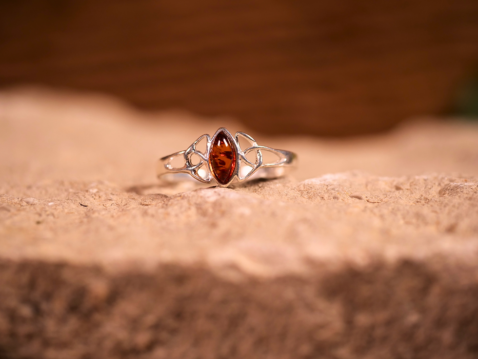 Thumbnail: boho fantasy ring, amber gemstone silver band, honey amber ring, amber lore jewelry, amber vintage silver, amber
