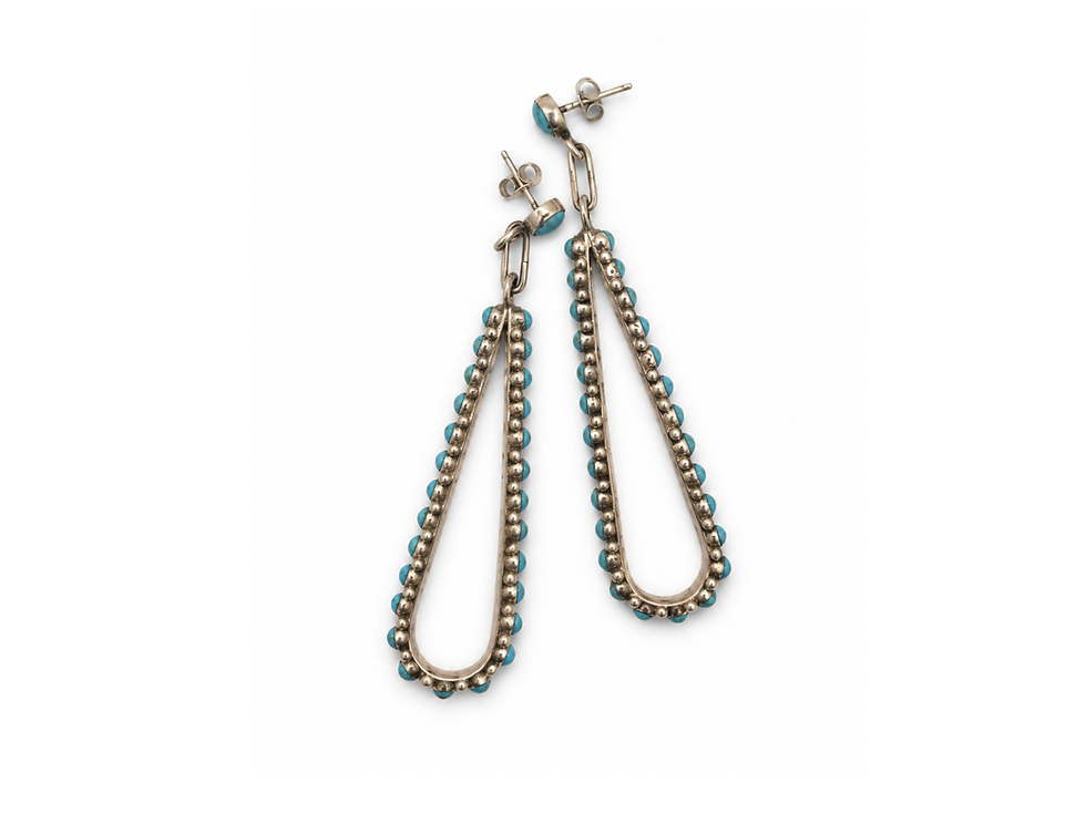 turquoise earrings, teardrop earrings, long earrings, drop earrings, blue turquoise, statement earrings, turquoise studs, ope