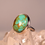 Thumbnail: unique, turquoise gem, silver band, luxury, colorful, natural stone, rustic, minimalistic, elegant, chic, sophisticated,