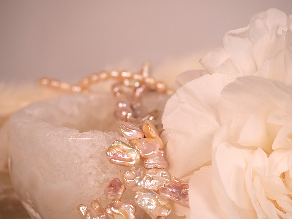 Thumbnail: necklace fashion pearl piece glowing pearl beads freshwater beauty necklace one strand pearl jewelry light blush pearls