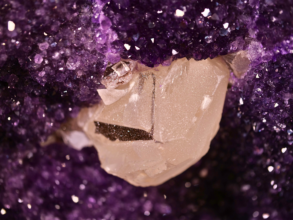 Thumbnail: rotating display, amethyst healing gemstone, amethyst quartz healing stone, amethyst cluster geode, amethyst polished display
