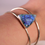 Thumbnail: opal triangle bracelet, opal cuff, sterling silver opal bracelet, adjustable cuff bracelet, stackable