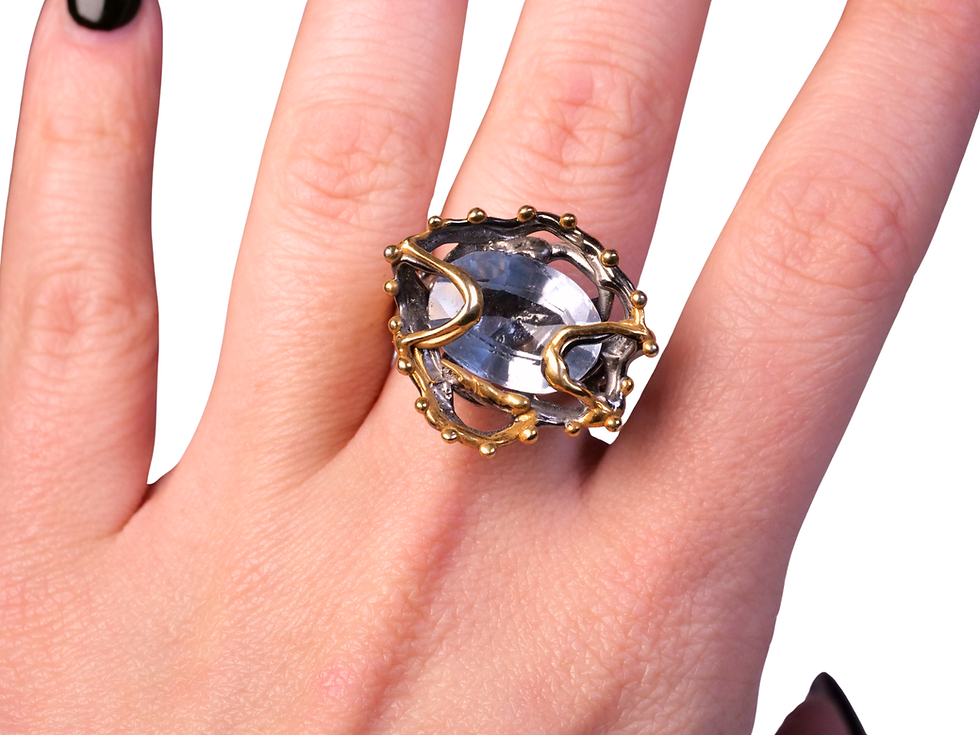 Thumbnail: downtown bozeman, montana gift, shop small, support small business, zsa zsas jewelry, crystal shop ring, gem shop ring, blue