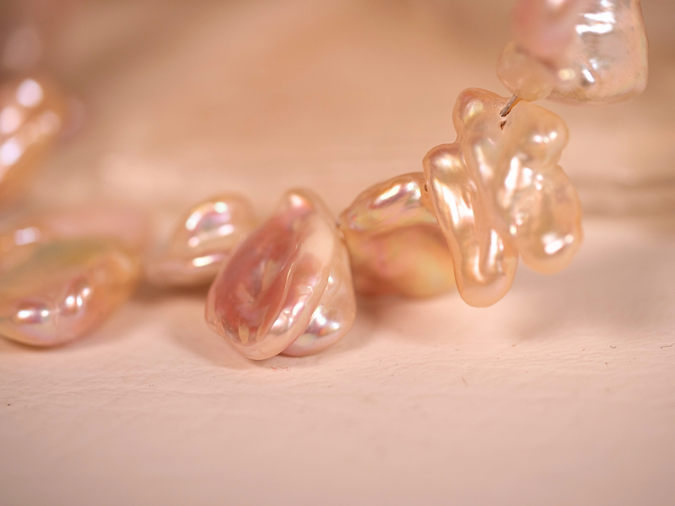 Thumbnail: necklace pastel jewelry ocean inspired necklace mermaid pearls pink shell necklace vintage inspired pearls chunky