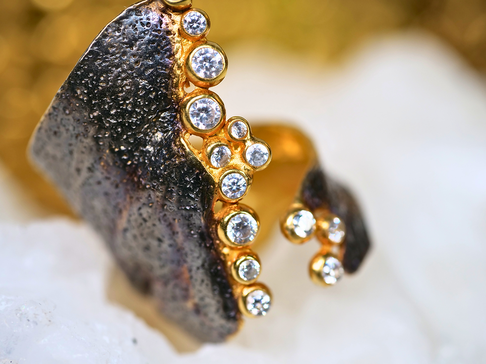Thumbnail: ring, rustic silver jewelry, handcrafted statement ring, unique crystal ring, gemstone ring, fashion jewelry montana,