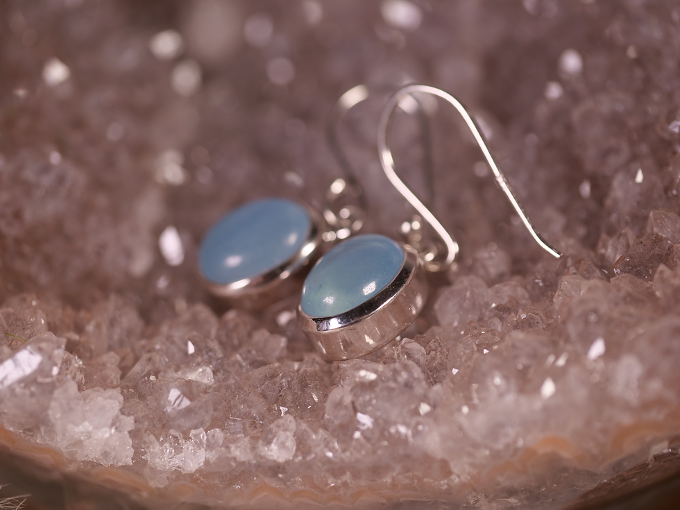 Thumbnail: soft blue aquamarine, handmade aquamarine dangles, tranquil aquamarine accessories, silver gemstone jewelry.
