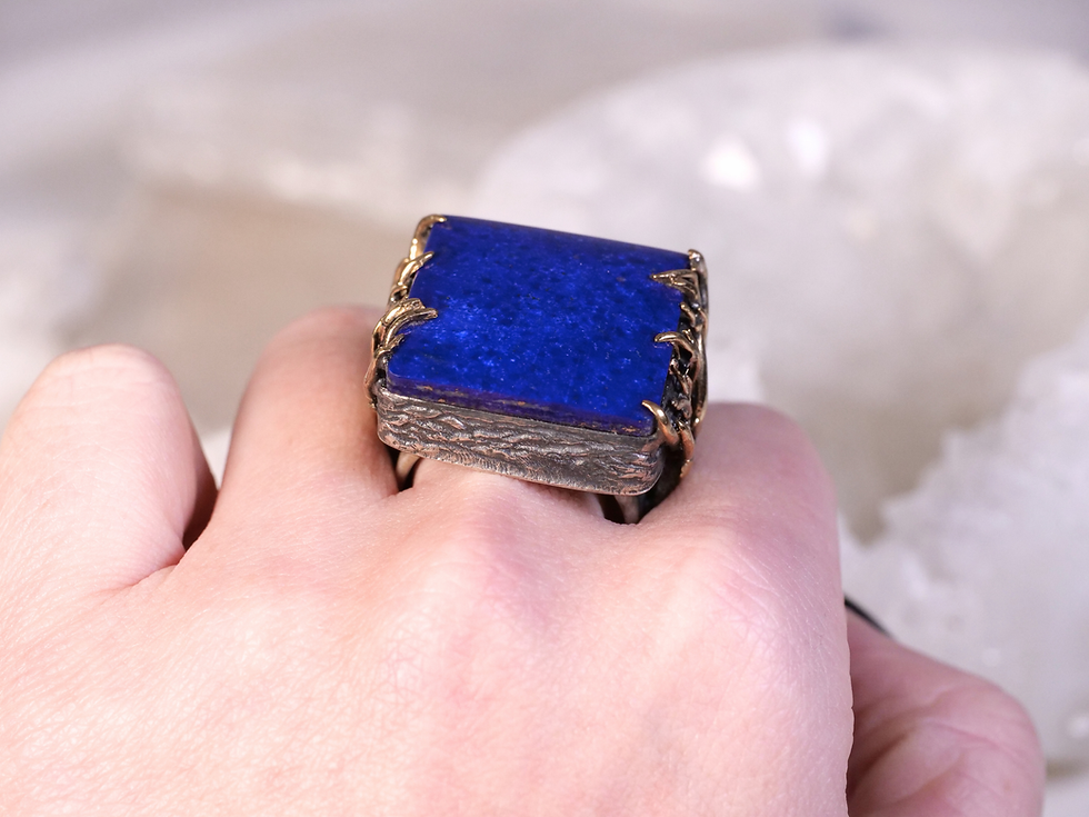 Thumbnail: ustic ring, organic design ring, branch claw ring, claw prong ring, bronze accents, bronze prongs,