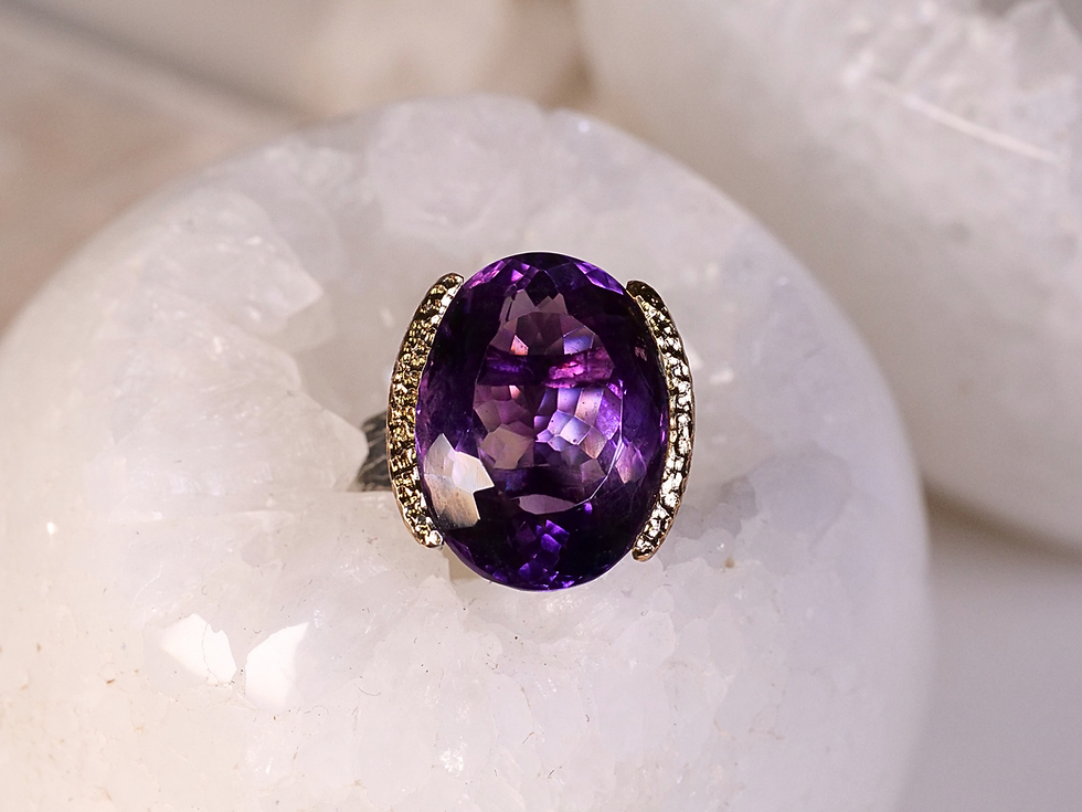 Thumbnail: bora jewelry bora amethyst ring bora ring amethyst ring purple amethyst ring large amethyst