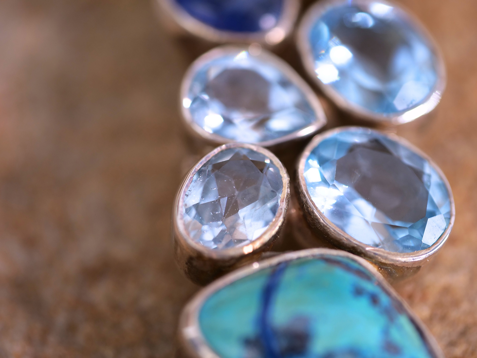 Thumbnail: gemstone necklace for clarity necklace for peace and truth luxury spiritual jewelry divine feminine necklace