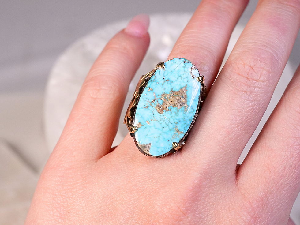 turquoise matrix, statement ring, handmade ring, artisan jewelry, oxidized sterling silver ring, 925 sterling silver,