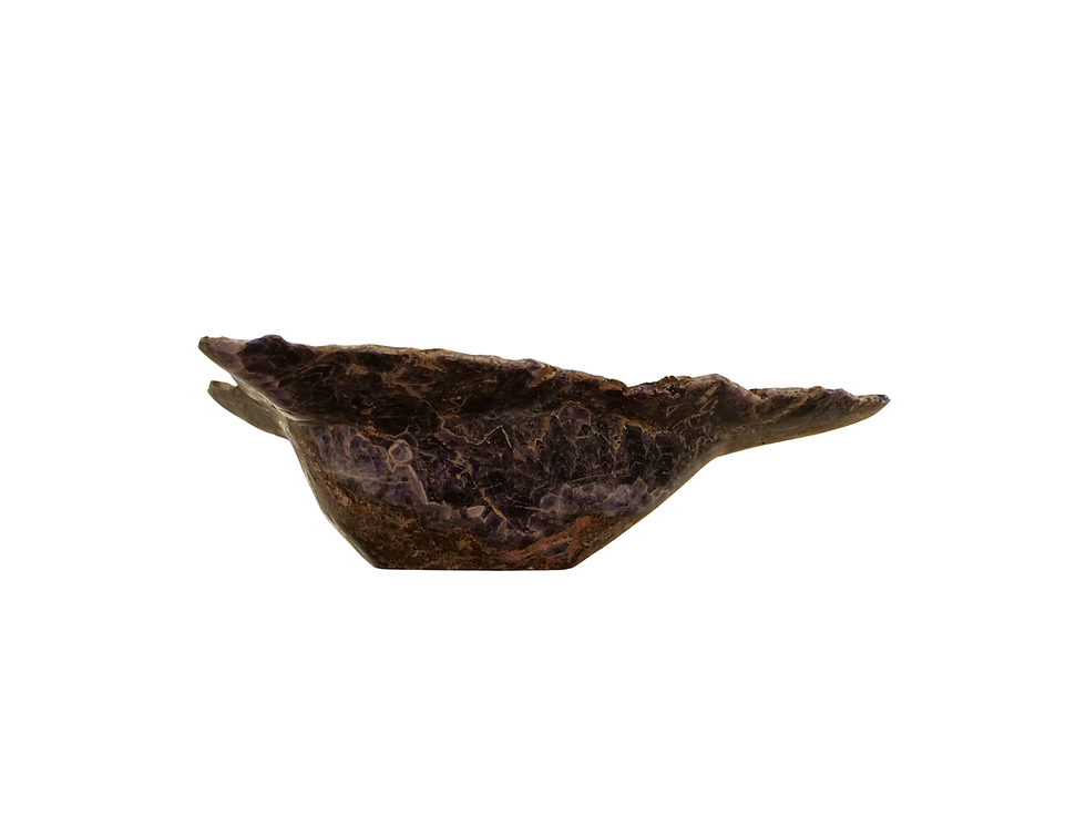 Thumbnail: sculptural bowl, statement bowl, natural stone decor, purple home decor, artisan bowl,