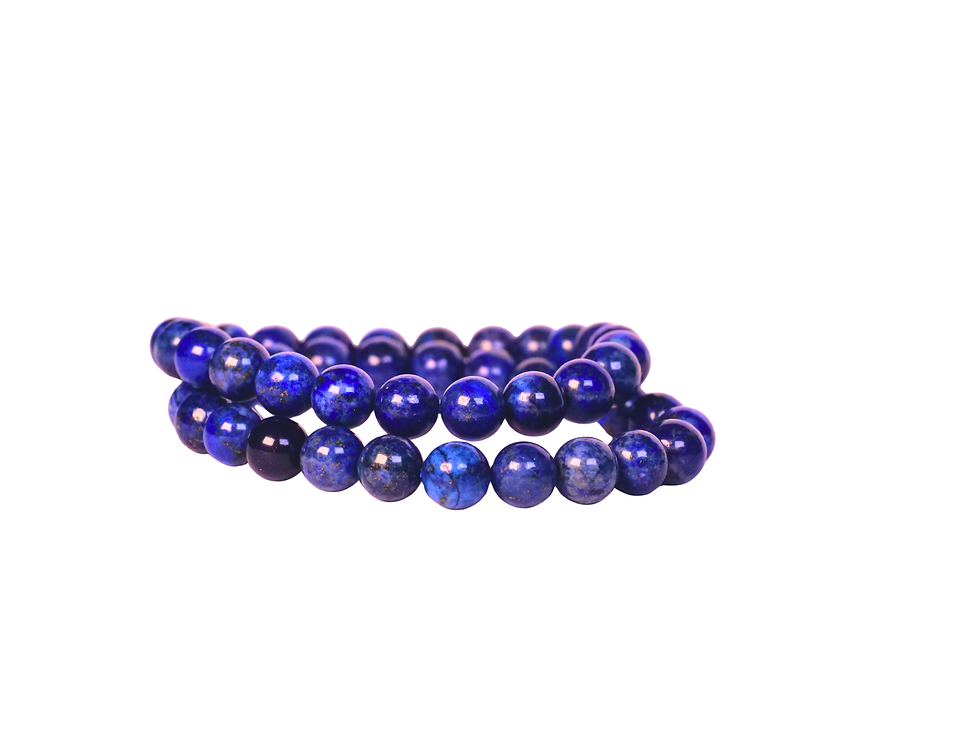 Thumbnail: Deep royal-blue lapis beads with natural little specks and soft color shifts, so every bracelet looks a bit different