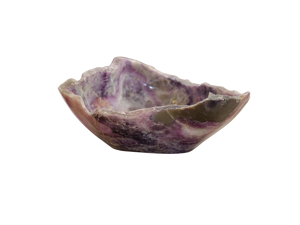 Thumbnail: gemstone bowl, stone bowl, handcrafted bowl, artisan crystal decor, purple home decor, luxury crystal decor,
