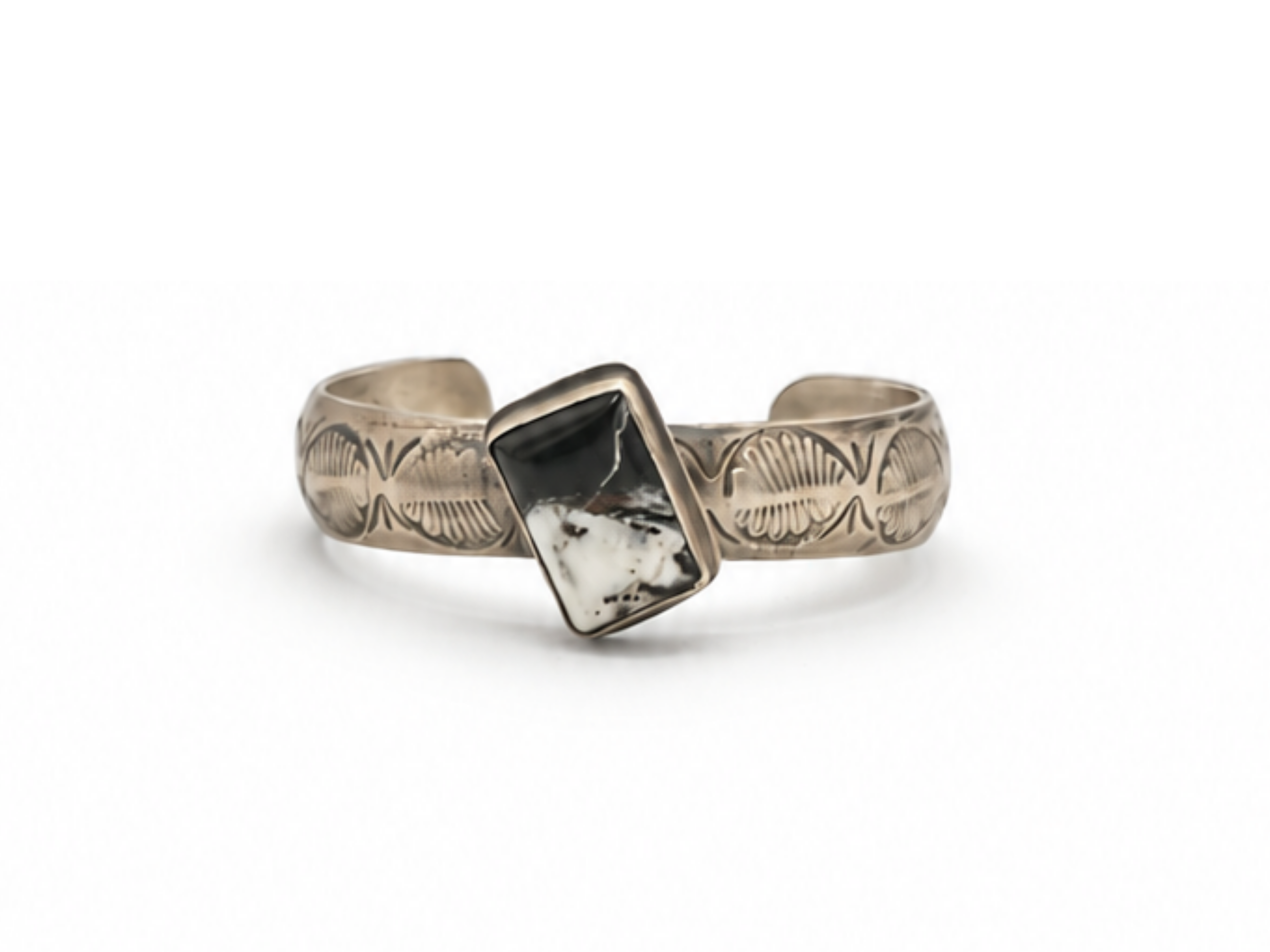 Boyd Ashley White Buffalo cuff, Boyd J Ashley bracelet, White Buffalo cuff bracelet, White Buffalo sterling silver bracelet,