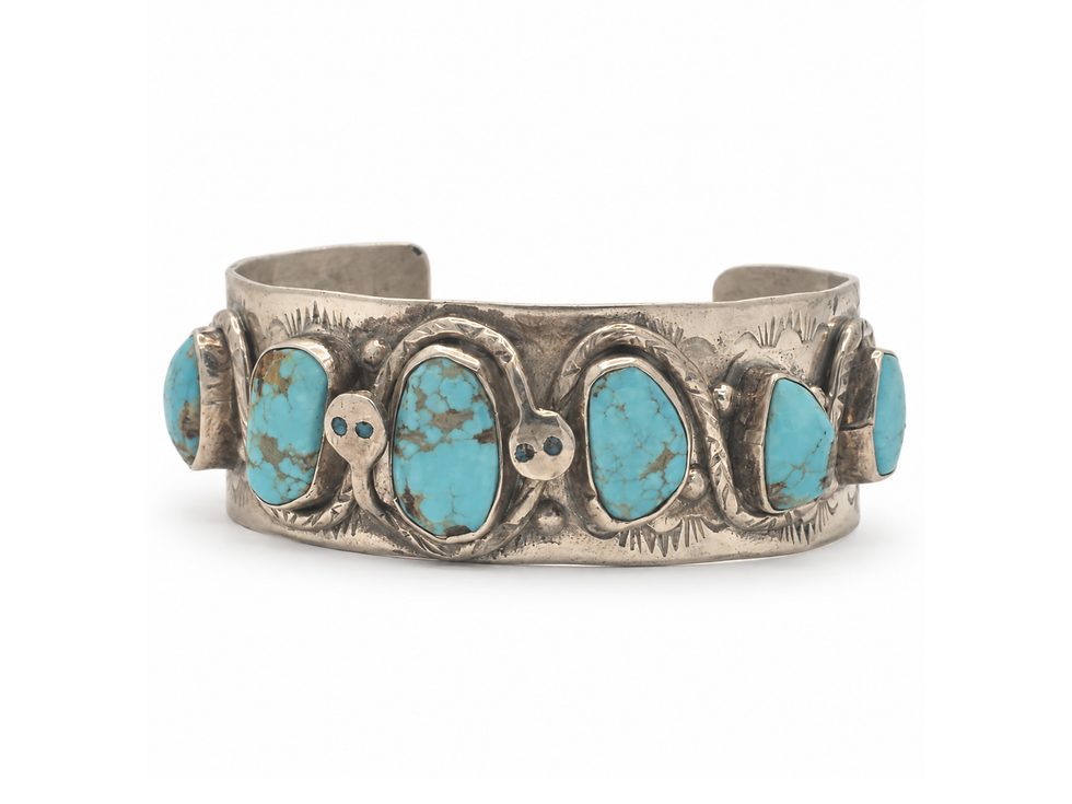 turquoise snake cuff bracelet, double snake turquoise cuff, serpent motif cuff bracelet, blue turquoise statement jewelry,