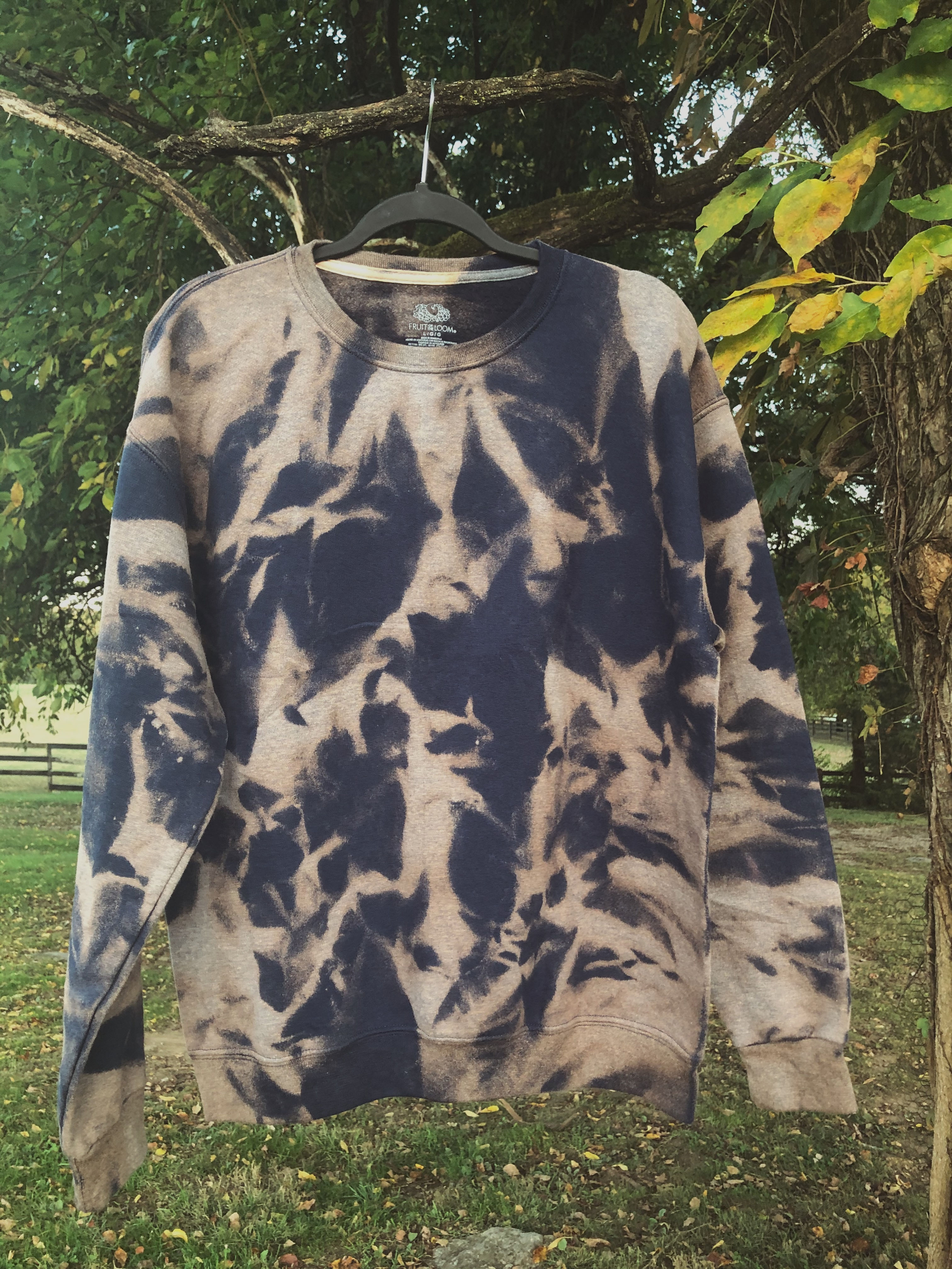 "Hazy" Abstract Tie Dye Crew