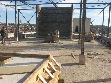 Metselwerken betonblokken gebouw Anderlecht Cordeel