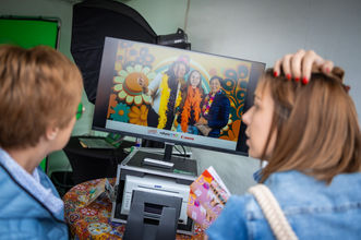 Green screen photobooth Flower Power