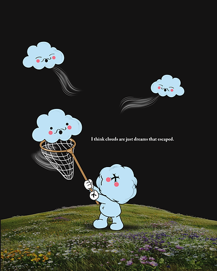 Flo chasing clouds
