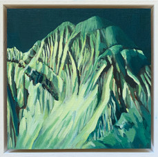 'Annapurna 5', Oil on canvas, 22X22cm, framed, $520