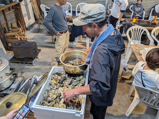 【レポ】移住者交流会・牡蠣BBQを行いました【恵那市笠置町】