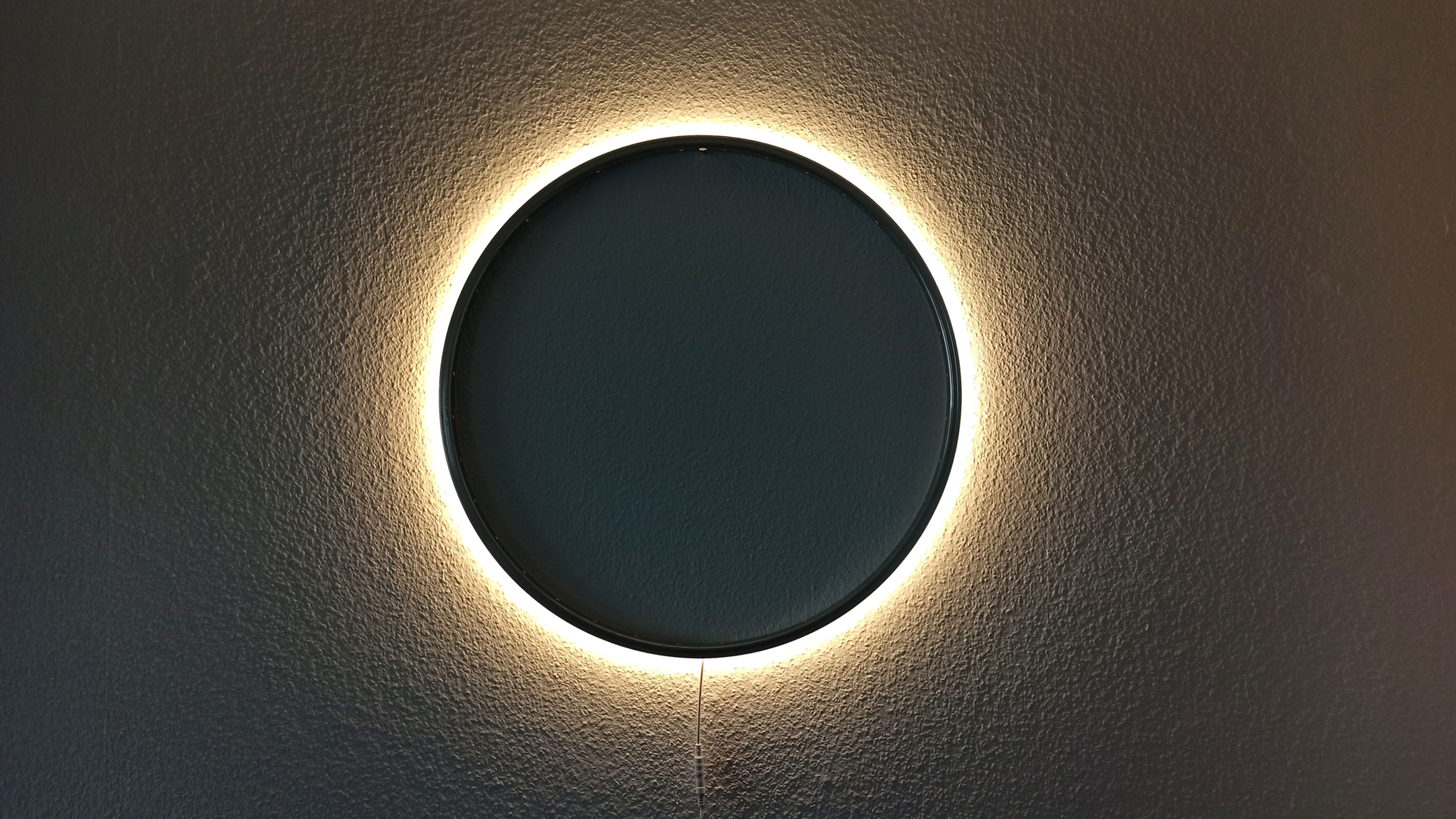 Velo LED circle wall light on real bicycle rim (26" / 60cm)