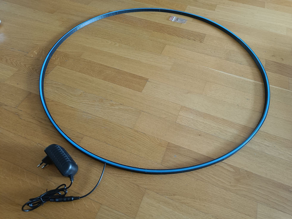 Thumbnail: 80CM Puzzle 3D-printed LED Ring Light with direct/Indirect Lighting for Hanging
