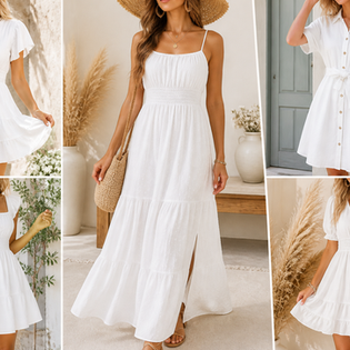 Casual White Dresses For Spring & Summer