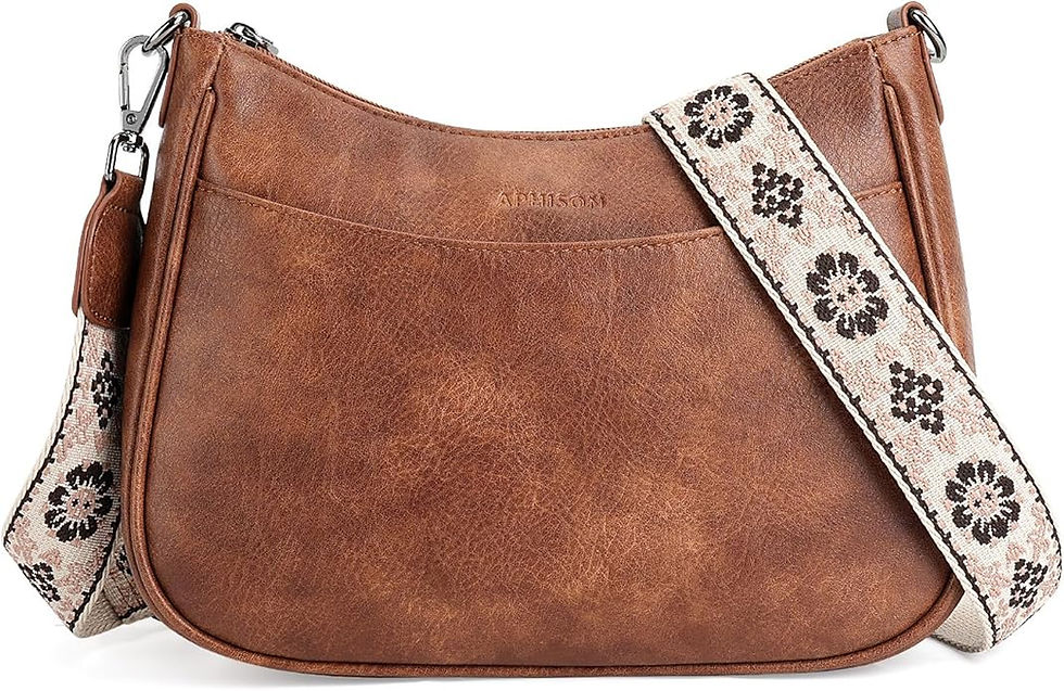 Brown leather purse