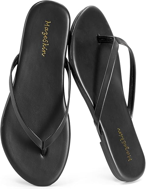 black flip flops