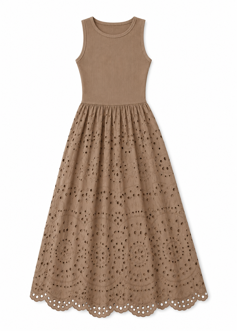 taupe colored dress